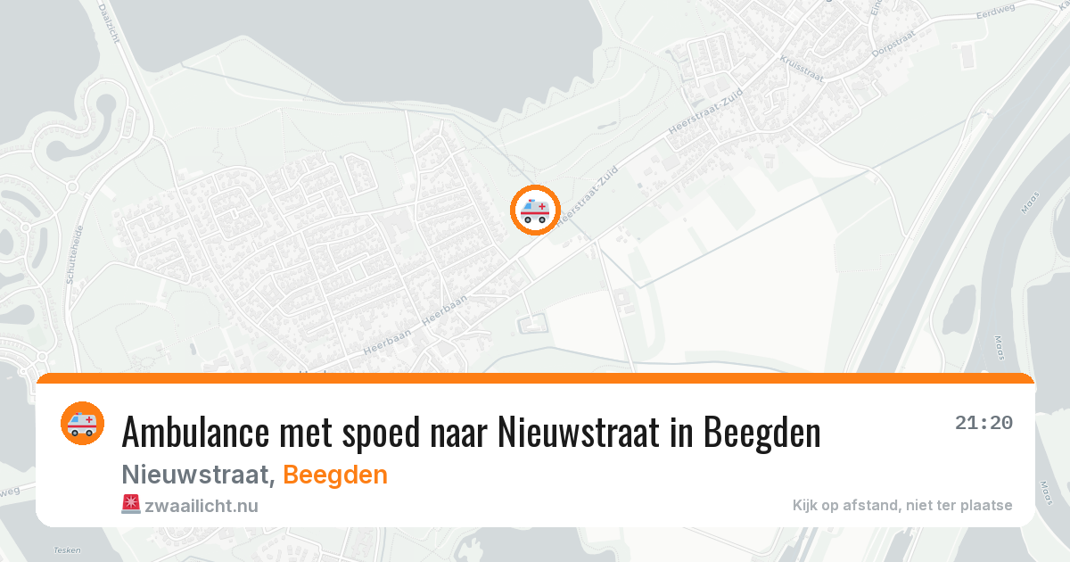 Ambulance met spoed naar Nieuwstraat in Beegden — 20 jun 2026
