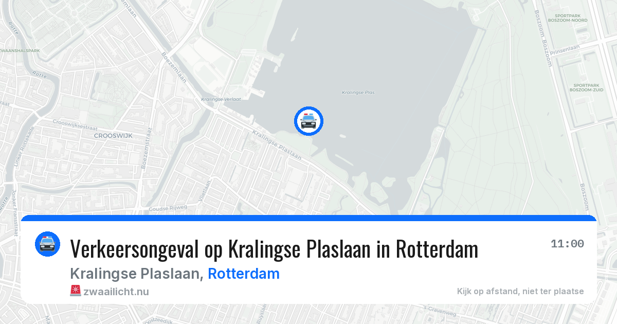 Verkeersongeval op Kralingse Plaslaan in Rotterdam — 23 mrt 2026