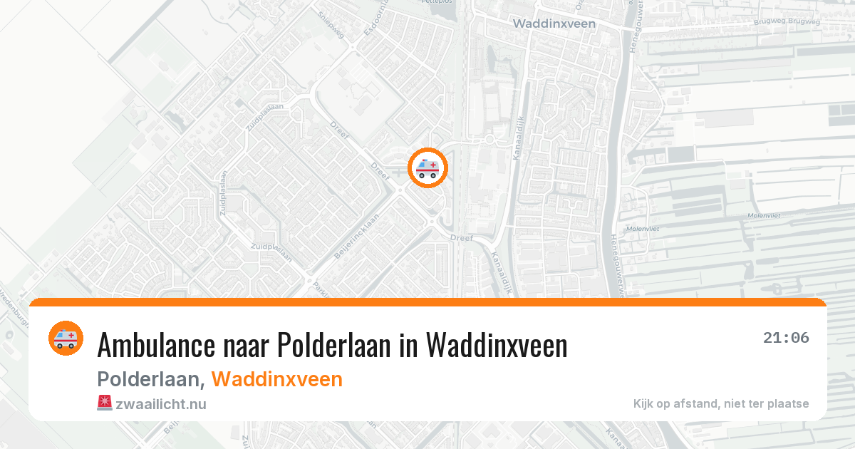 Ambulance naar Polderlaan in Waddinxveen — 19 jul 2026