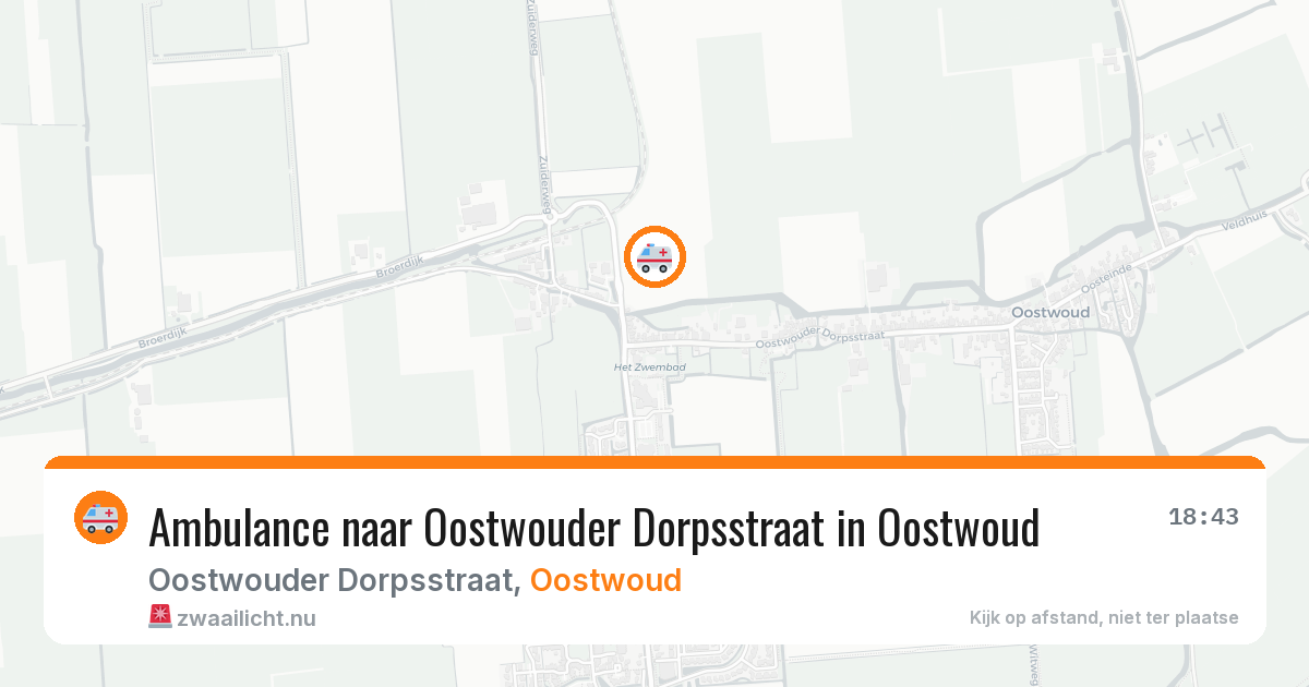 Ambulance naar Oostwouder Dorpsstraat in Oostwoud — 30 jun 2026