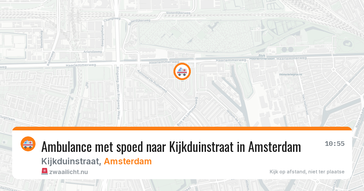 Ambulance met spoed naar Kijkduinstraat in Amsterdam — 1 jun 2026