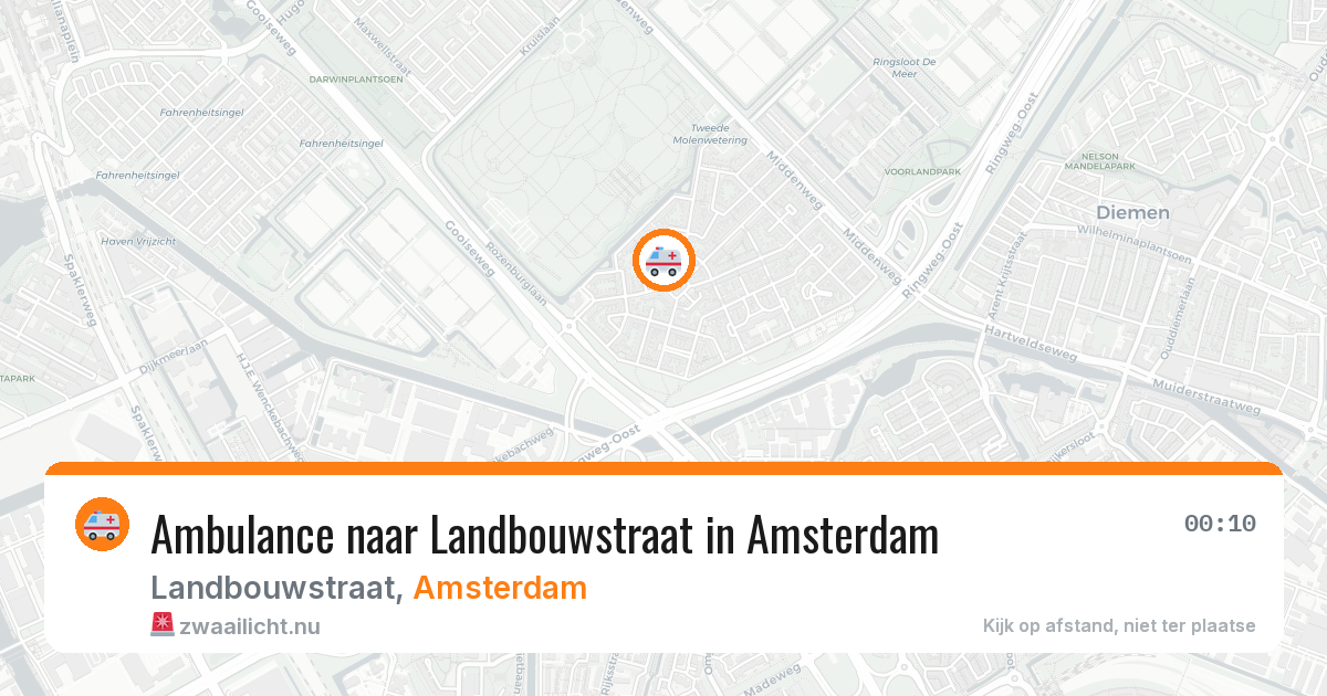 Ambulance naar Landbouwstraat in Amsterdam — 11 jul 2026
