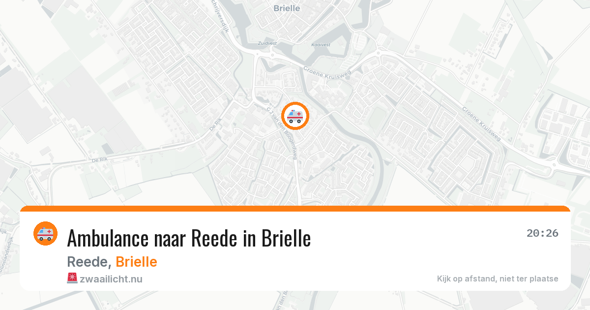 Ambulance naar Reede in Brielle — 16 jul 2026
