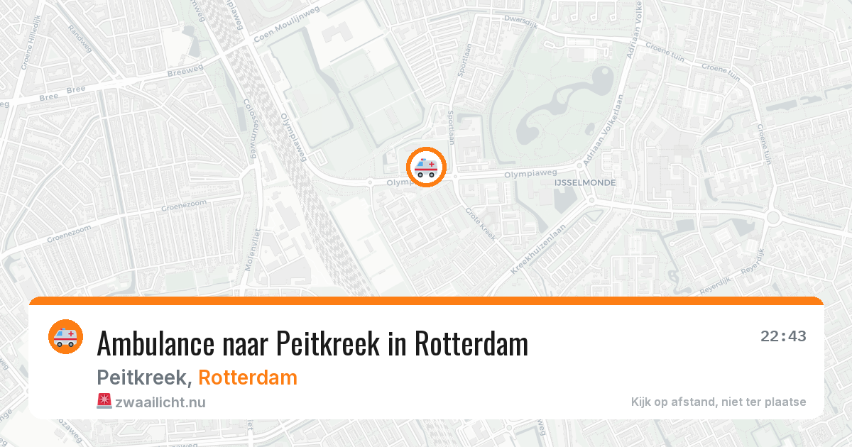 Ambulance naar Peitkreek in Rotterdam — 3 mei 2026