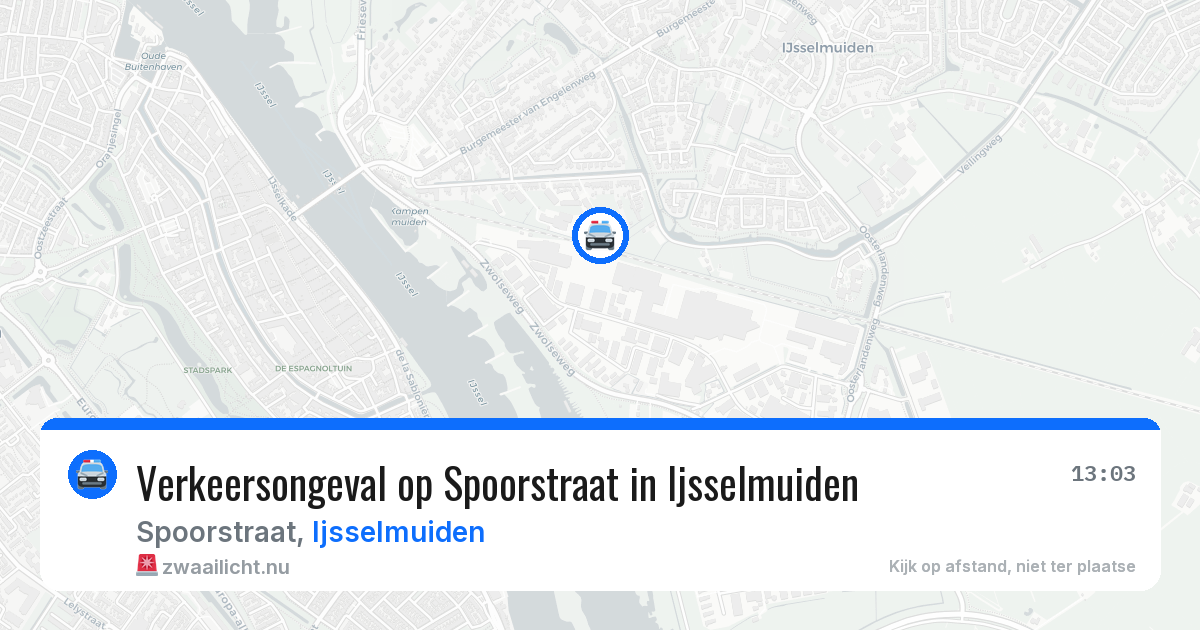 Verkeersongeval op Spoorstraat in Ijsselmuiden — 2 jul 2026