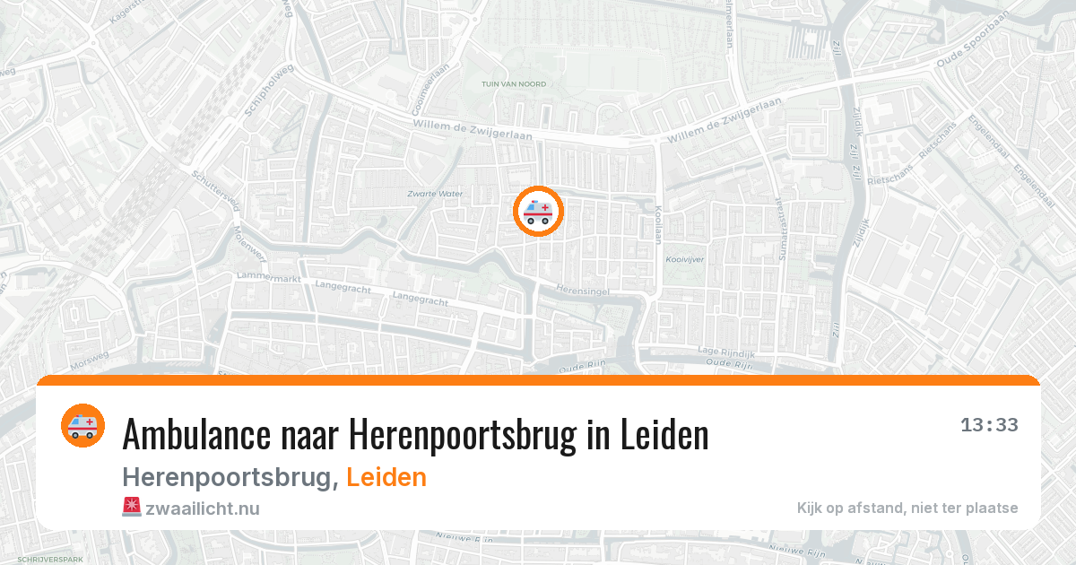 Ambulance naar Herenpoortsbrug in Leiden — 24 jul 2026