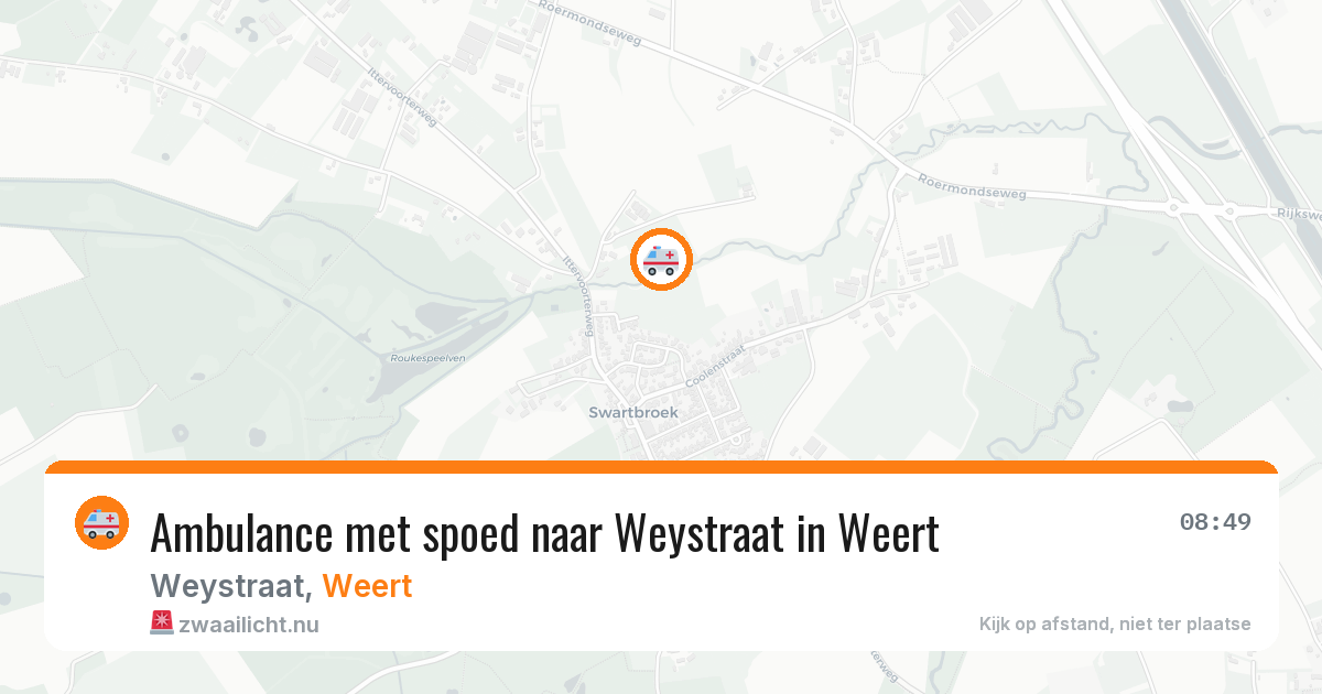 Ambulance met spoed naar Weystraat in Weert — 8 jul 2026