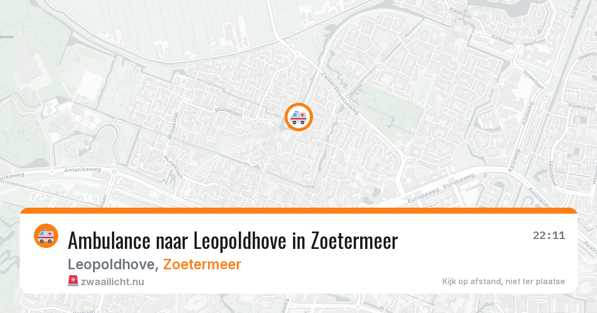 Ambulance naar Leopoldhove in Zoetermeer — 14 mrt 2026