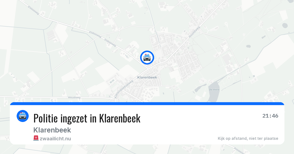 Politie ingezet in Klarenbeek — 3 jun 2026 | 🚨 Zwaailicht.nu