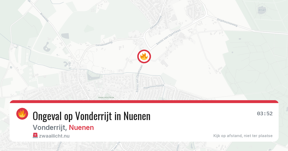 Ongeval op Vonderrijt in Nuenen — 29 mei 2026