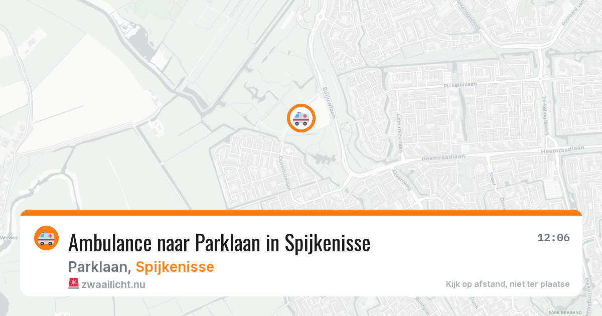Ambulance naar Parklaan in Spijkenisse — 24 jul 2026
