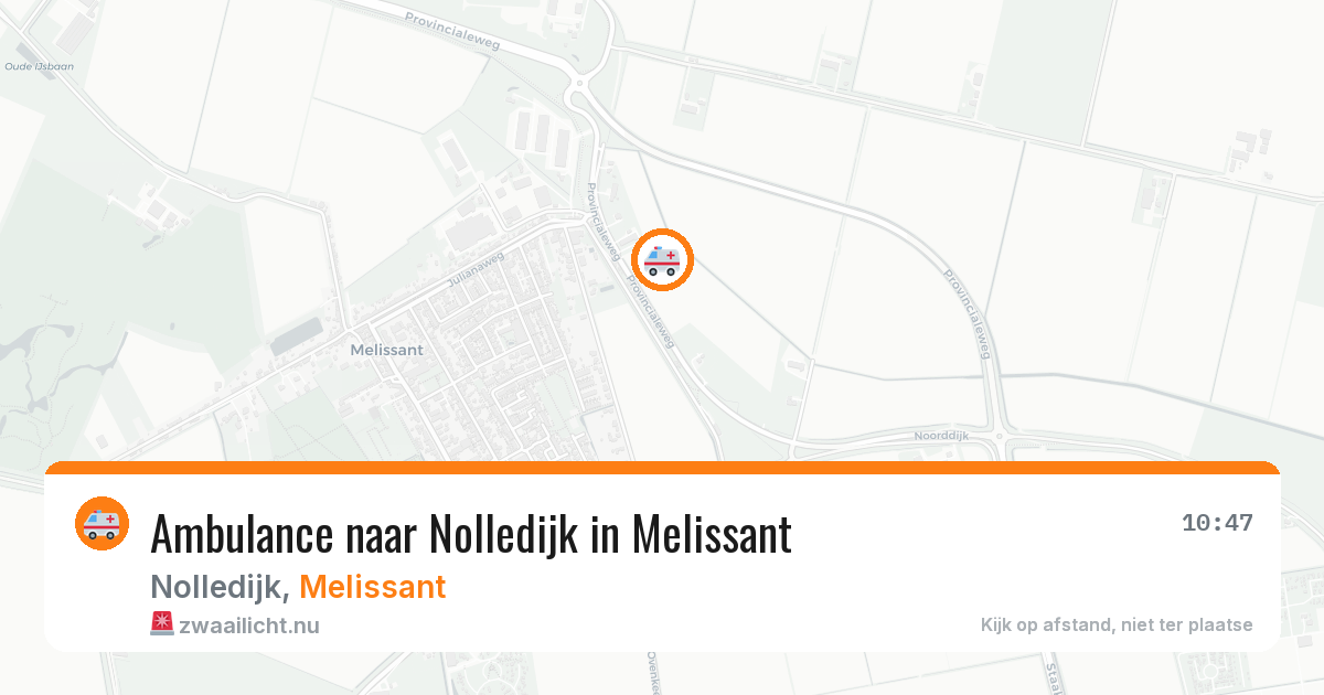 Ambulance naar Nolledijk in Melissant — 25 jul 2026