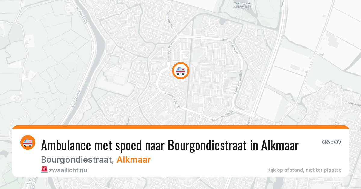 Ambulance met spoed naar Bourgondiestraat in Alkmaar — 19 jul 2026