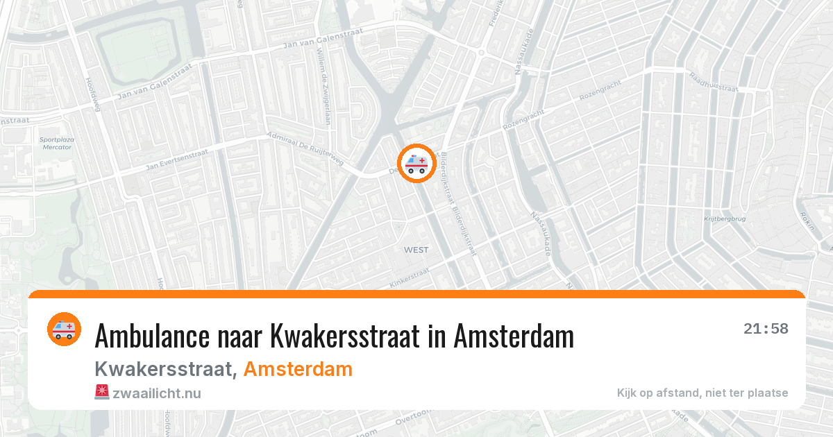Ambulance naar Kwakersstraat in Amsterdam — 13 apr 2026