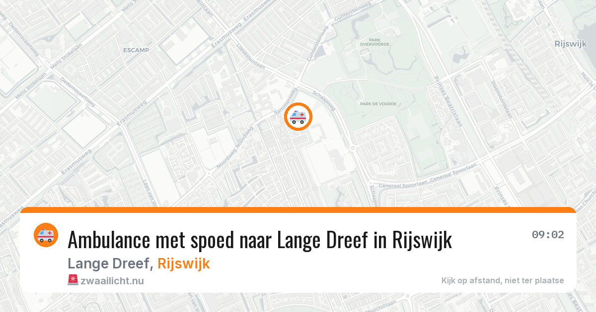 Ambulance met spoed naar Lange Dreef in Rijswijk — 24 feb 2026