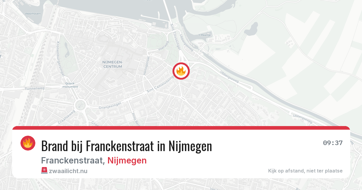 Brand bij Franckenstraat in Nijmegen — 1 jun 2026
