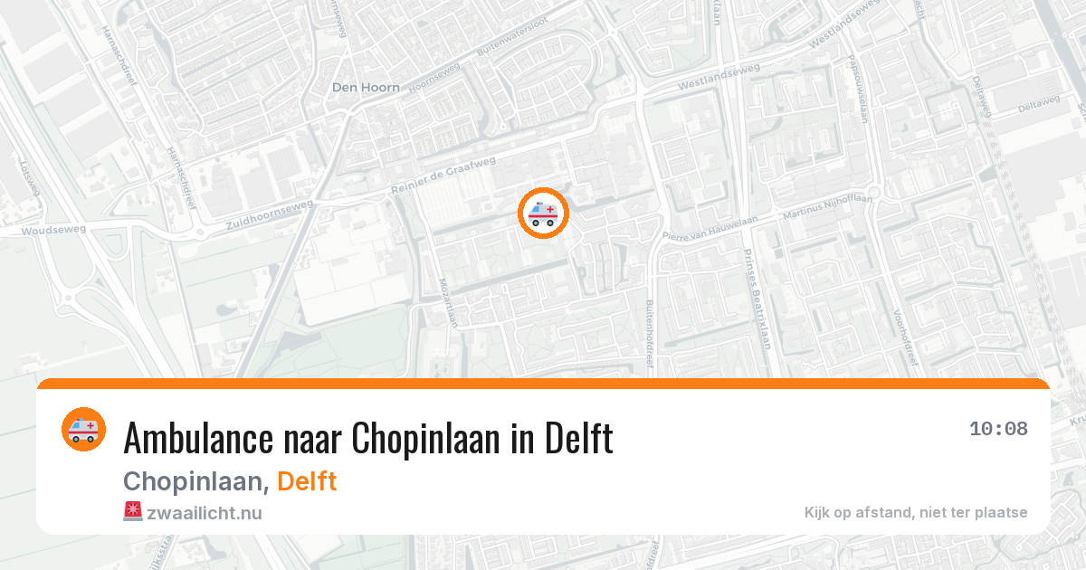 Ambulance naar Chopinlaan in Delft — 14 jul 2026