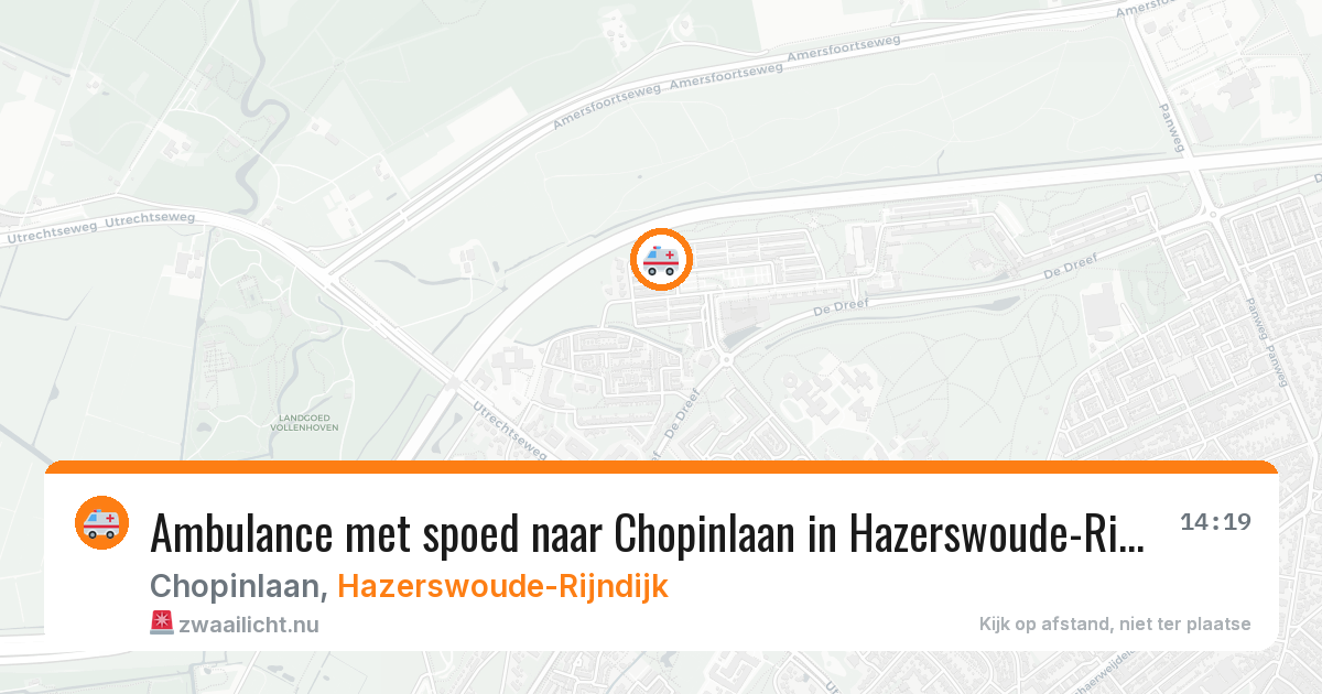 Ambulance met spoed naar Chopinlaan in Hazerswoude-Rijndijk — 26 jan 2026