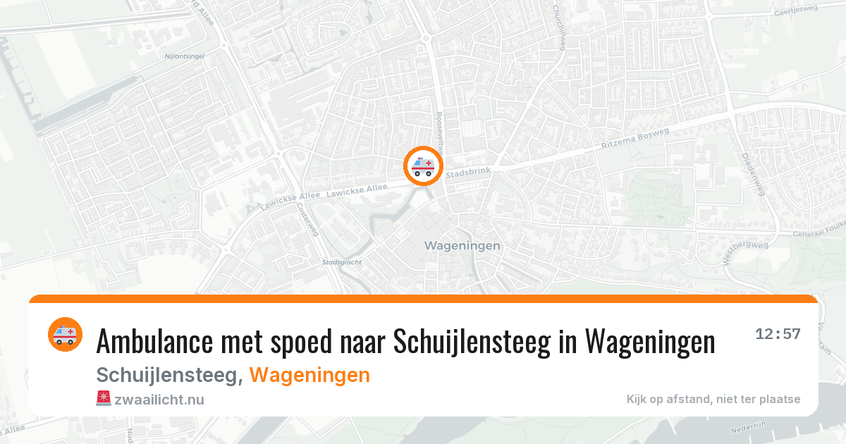 Ambulance met spoed naar Schuijlensteeg in Wageningen — 16 feb 2026