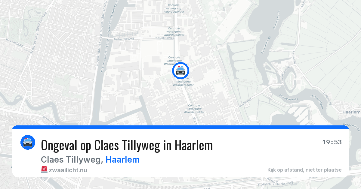 Ongeval op Claes Tillyweg in Haarlem — 20 jul 2026