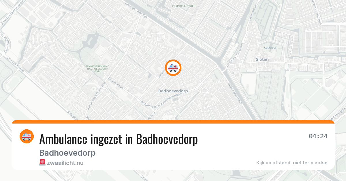 Ambulance ingezet in Badhoevedorp — 18 mei 2026