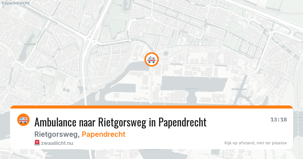 Ambulance naar Rietgorsweg in Papendrecht — 3 jun 2026