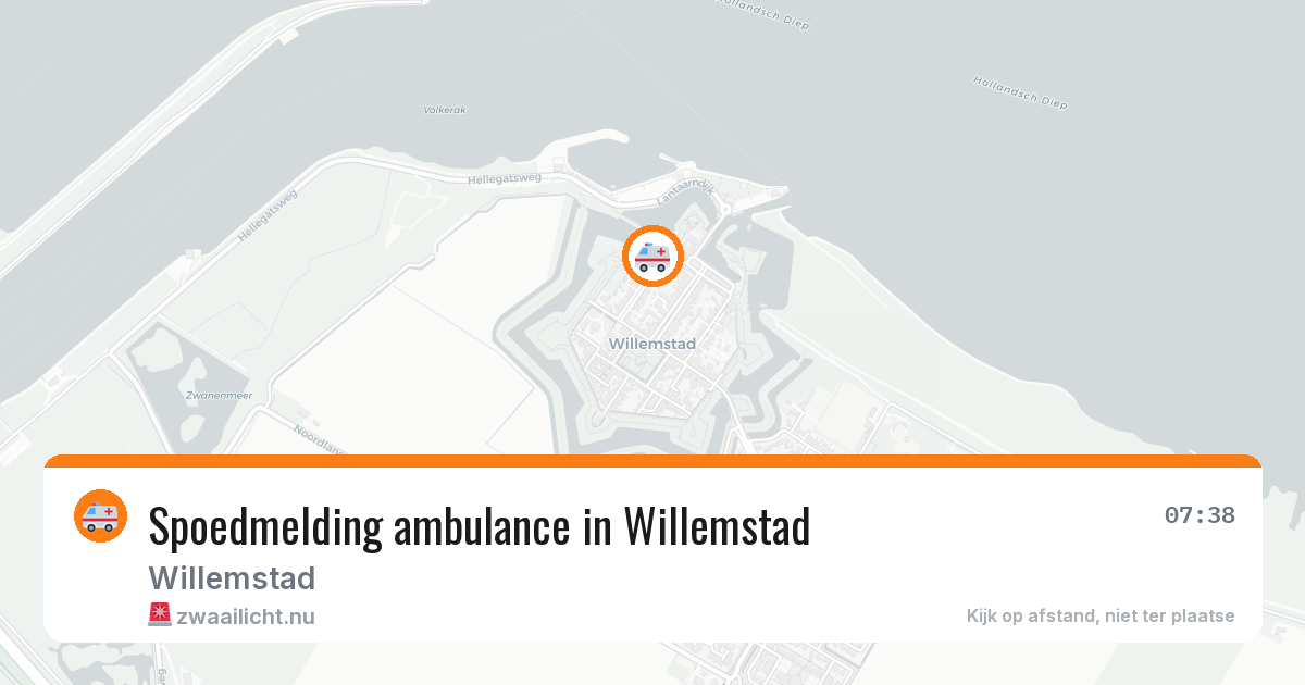 Spoedmelding ambulance in Willemstad — 17 jul 2026
