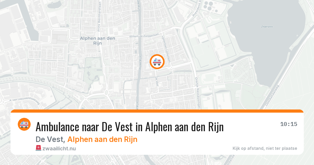 Ambulance naar De Vest in Alphen aan den Rijn — 29 apr 2026
