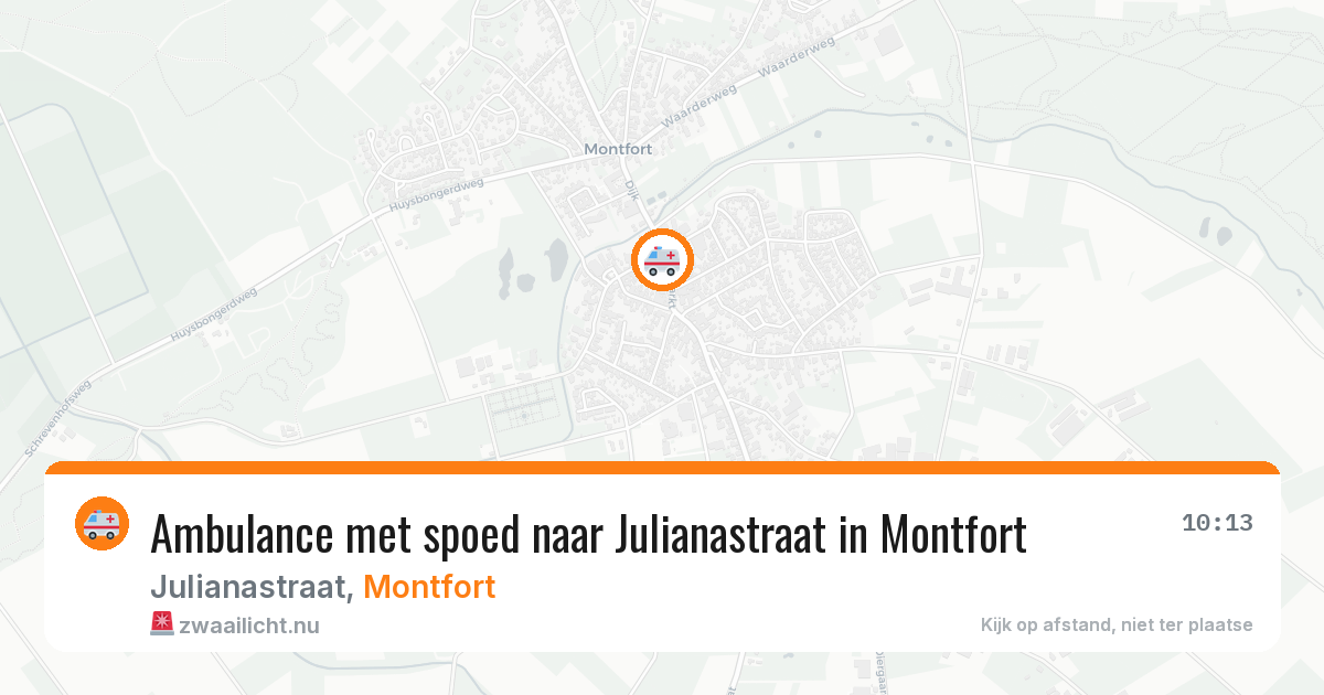 Ambulance met spoed naar Julianastraat in Montfort — 31 mei 2026