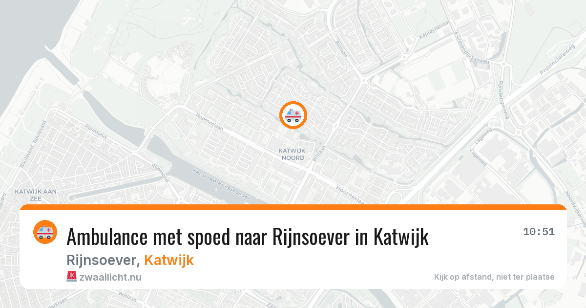 Ambulance met spoed naar Rijnsoever in Katwijk — 23 apr 2026