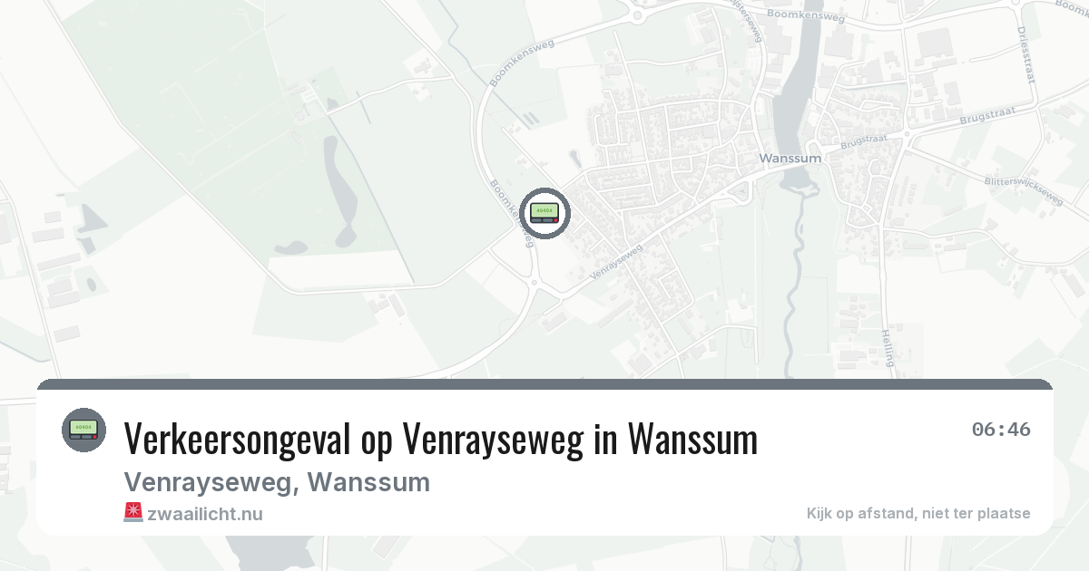 Verkeersongeval op Venrayseweg in Wanssum — 4 mei 2026