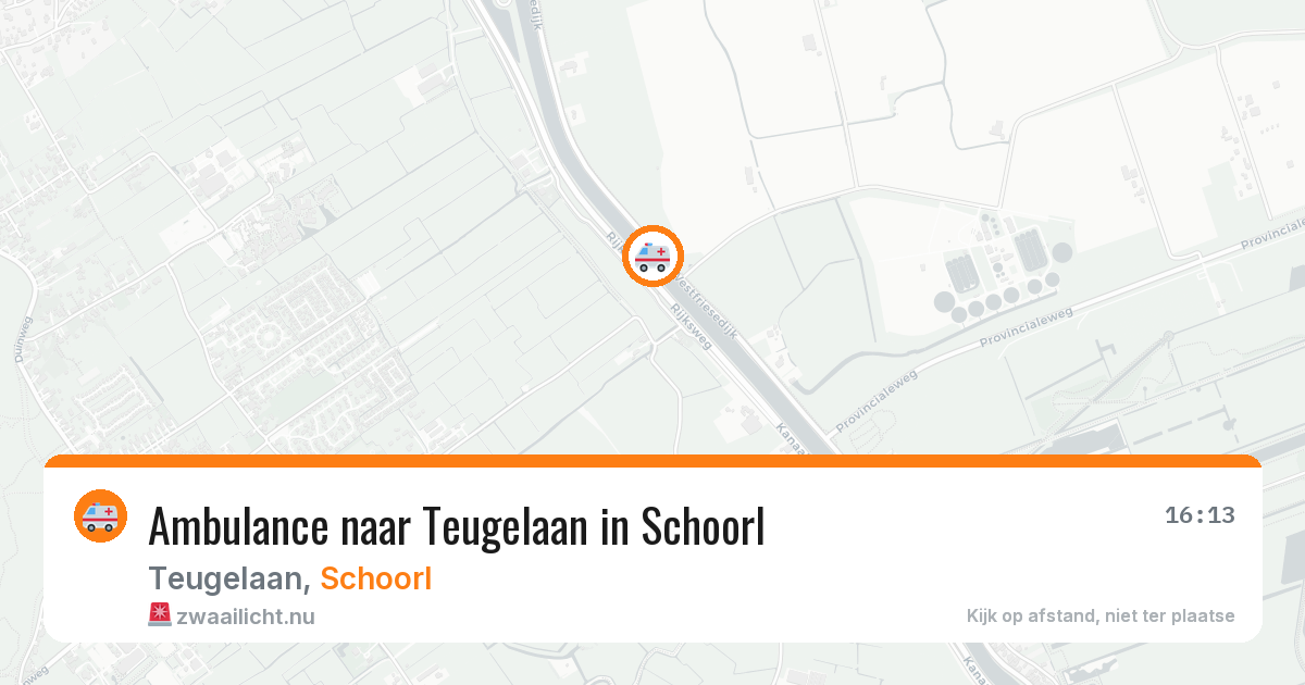 Ambulance naar Teugelaan in Schoorl — 20 mei 2026