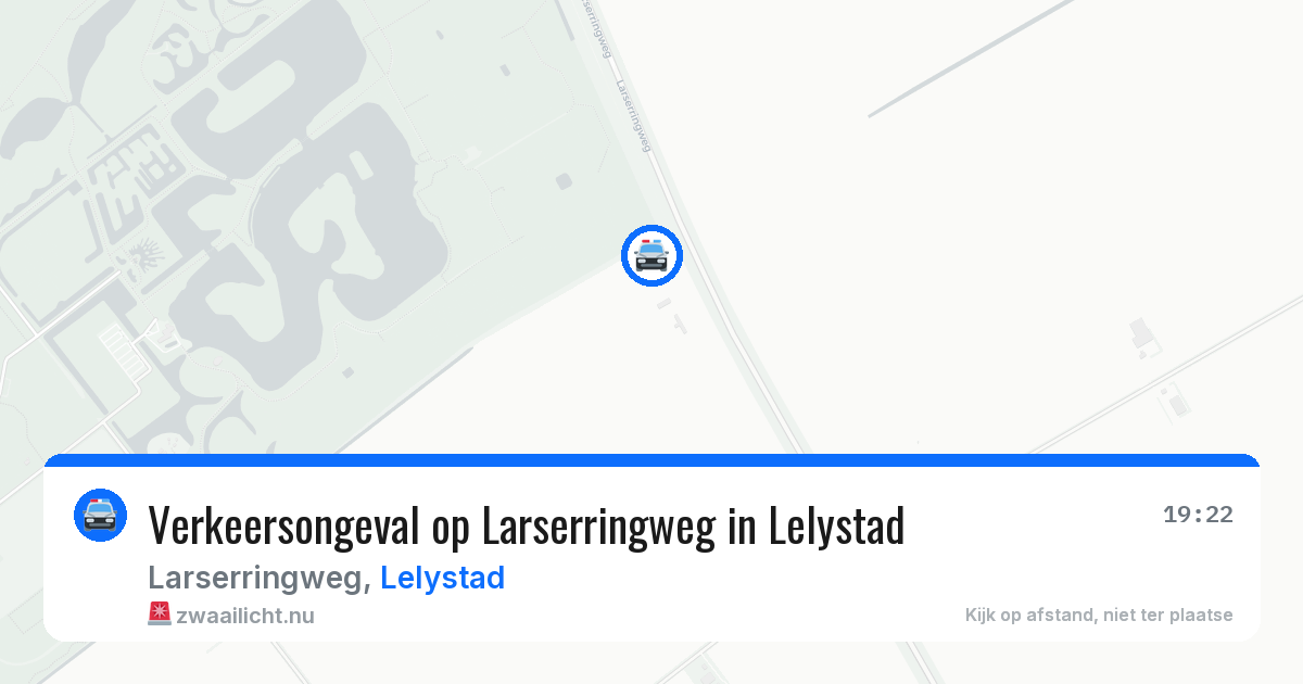 Verkeersongeval op Larserringweg in Lelystad — 13 jul 2026