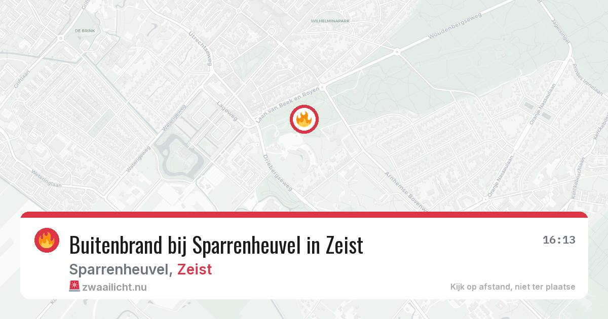 Buitenbrand bij Sparrenheuvel in Zeist — 21 jul 2026
