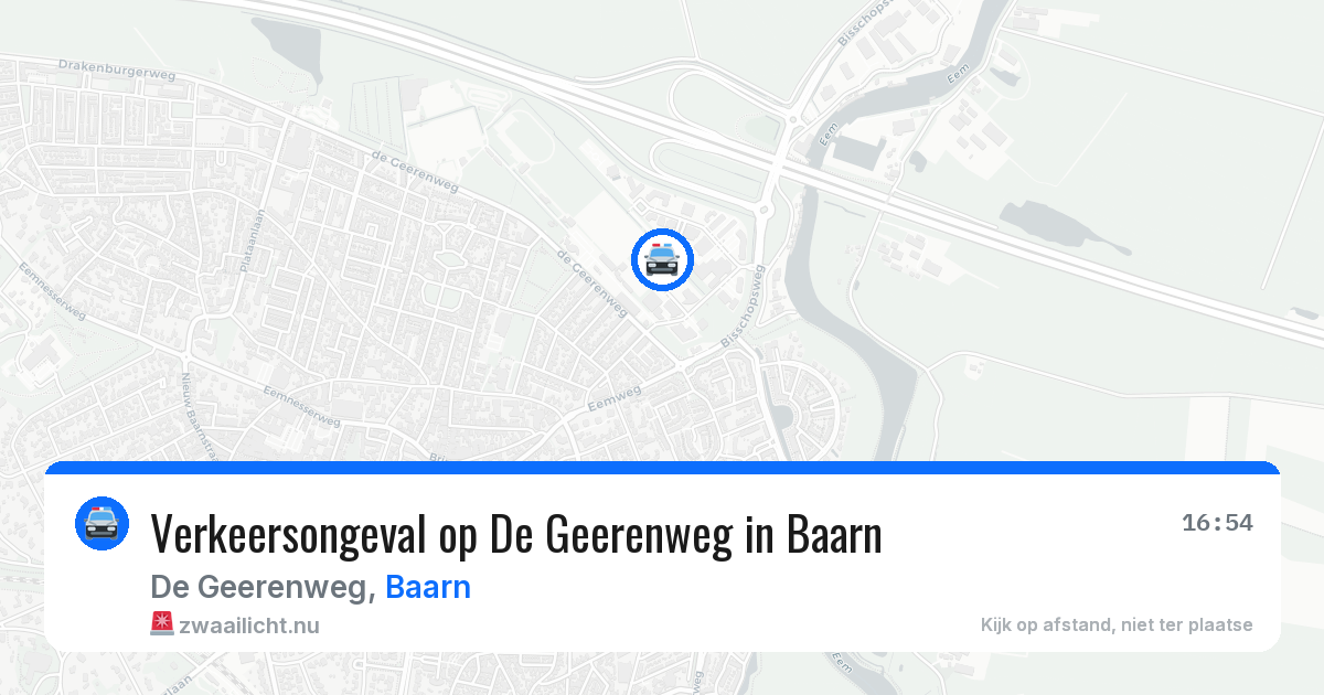Verkeersongeval op De Geerenweg in Baarn — 11 feb 2026