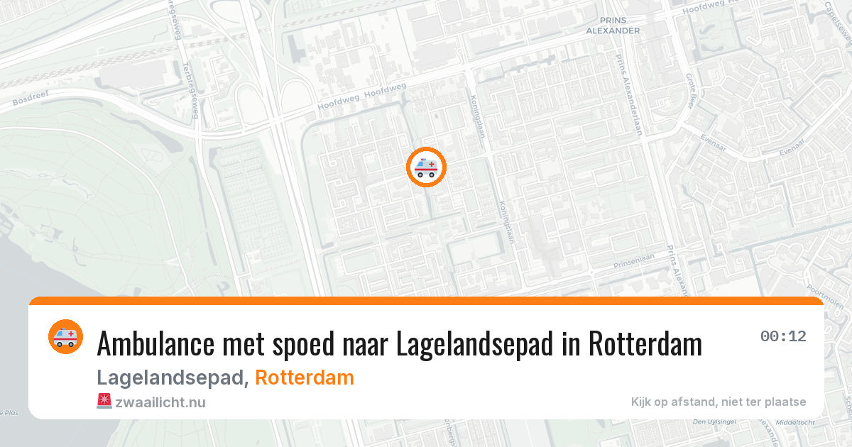 Ambulance met spoed naar Lagelandsepad in Rotterdam — 26 jul 2026