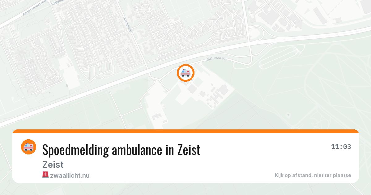 Spoedmelding ambulance in Zeist — 1 apr 2026