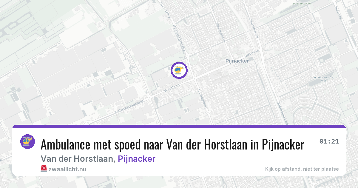 Ambulance met spoed naar Van der Horstlaan in Pijnacker — 10 jun 2026