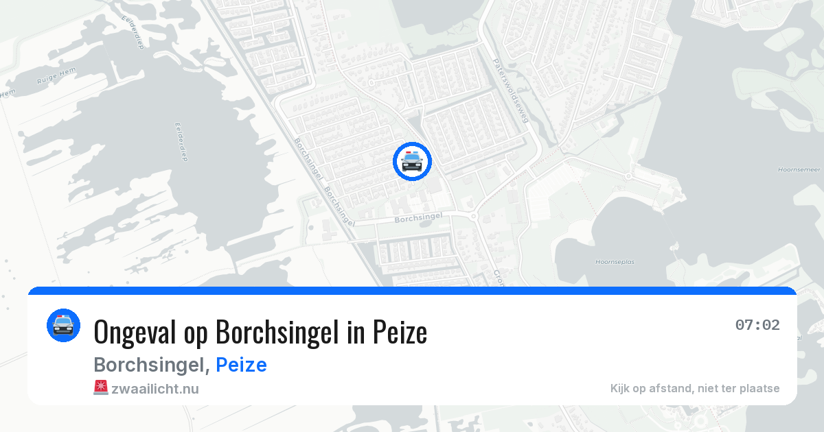 Ongeval op Borchsingel in Peize — 2 jun 2026