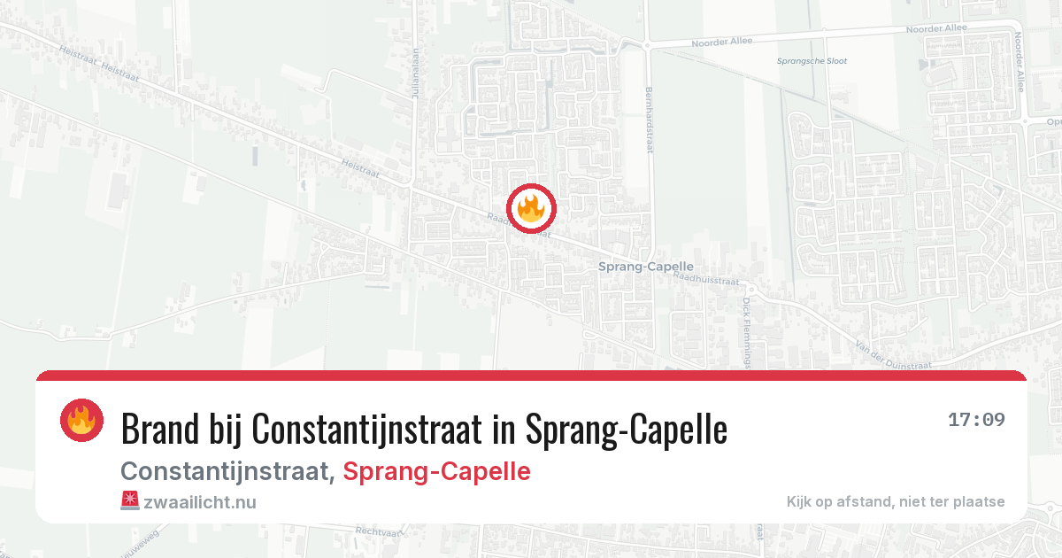 Brand bij Constantijnstraat in Sprang-Capelle — 29 mei 2026