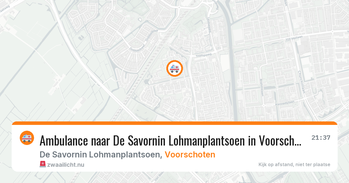 Ambulance naar De Savornin Lohmanplantsoen in Voorschoten — 25 jul 2026