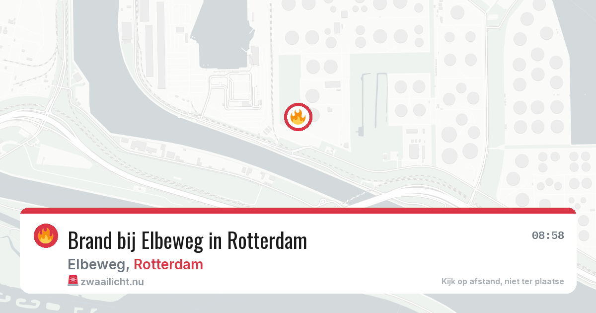 Brand bij Elbeweg in Rotterdam — 8 mrt 2026