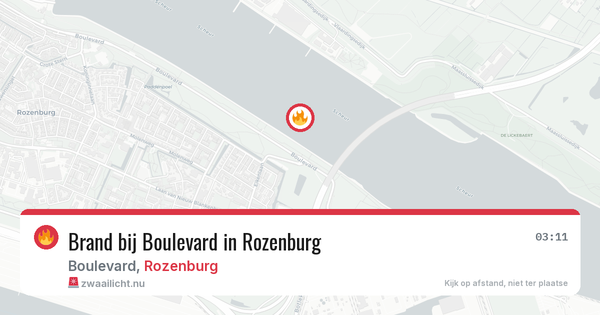 Brand bij Boulevard in Rozenburg — 15 jul 2026