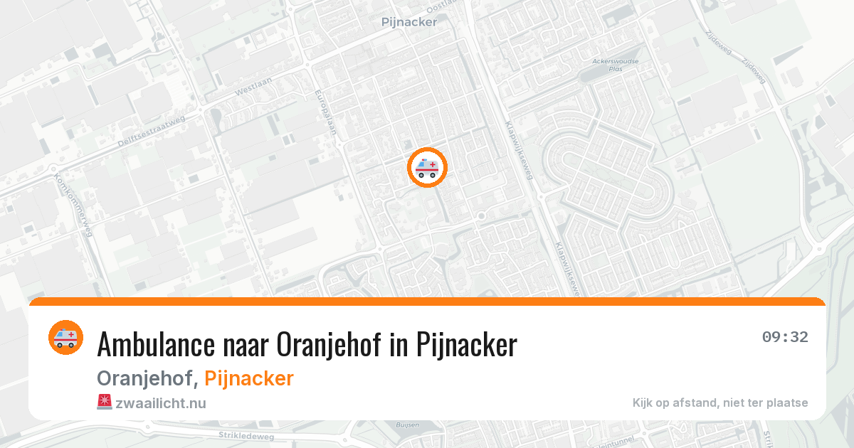 Ambulance naar Oranjehof in Pijnacker — 17 jul 2026