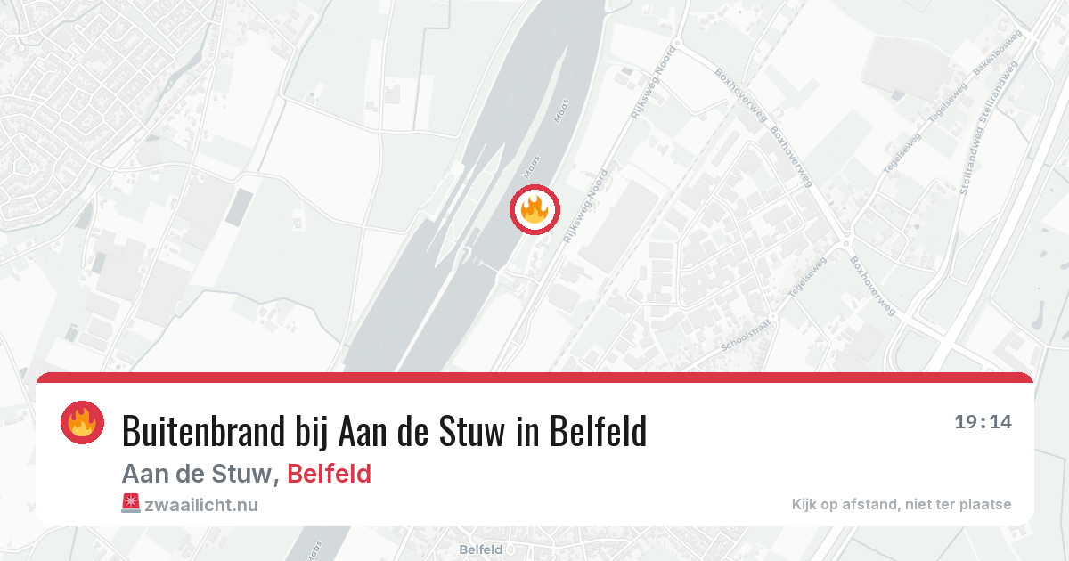 Buitenbrand bij Aan de Stuw in Belfeld — 28 apr 2026