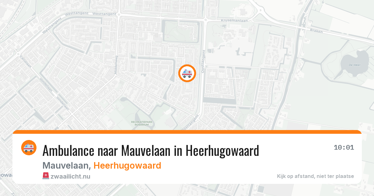 Ambulance naar Mauvelaan in Heerhugowaard — 12 jul 2026