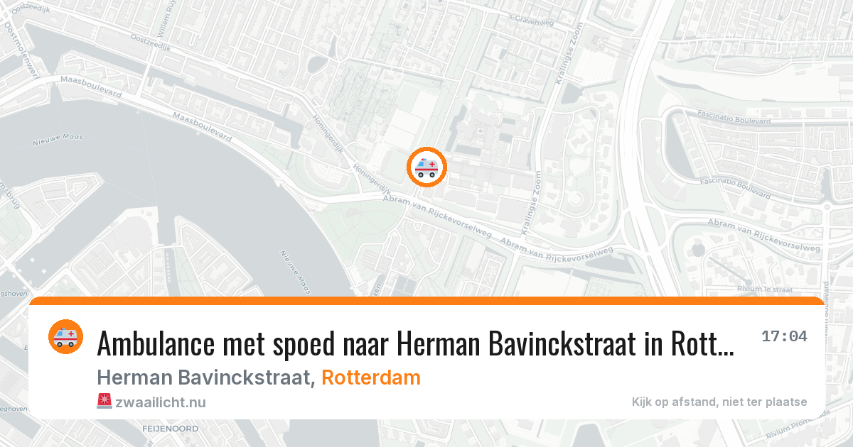 Ambulance met spoed naar Herman Bavinckstraat in Rotterdam — 14 mrt 2026