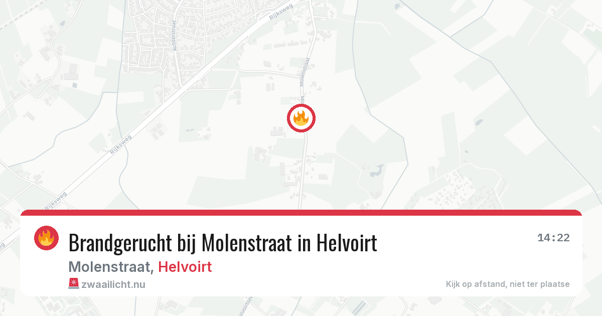 Brandgerucht bij Molenstraat in Helvoirt — 18 mrt 2026