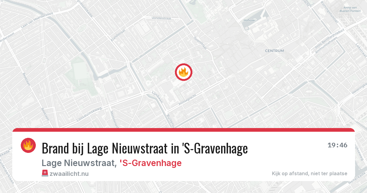 Brand bij Lage Nieuwstraat in 'S-Gravenhage — 22 mei 2026