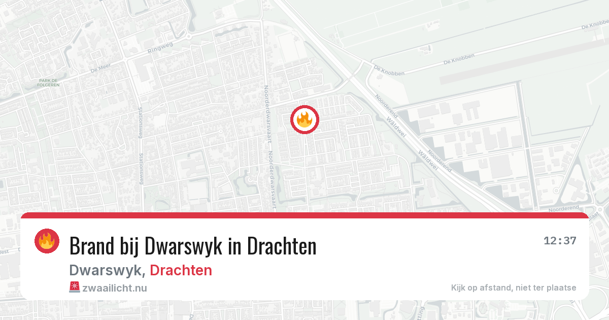 Brand bij Dwarswyk in Drachten — 7 jun 2026